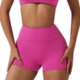 thumbnail image 1 of Gibobby Leggings cortos de yoga para mujer Pantalones deportivos de cintura alta para mujer, pantalón liso, a la moda(Rosa caliente,M), 1 of 5