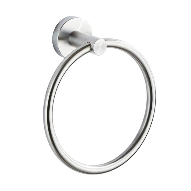 Soporte de acero inoxidable para toallas de baño, anillos para toallas de mano, colgador de toallas para baño Pulido