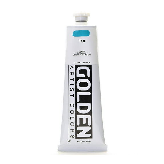 Golden Heavy Body Artist Acrylics - Teal, 5 oz Tube