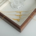 thumbnail image 4 of Simple bamboo necklace, bamboo leaf titanium steel high-end pendant necklace, 4 of 4