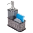 thumbnail image 6 of mDesign Plastic Kitchen Soap Dispenser Pump/Sponge Holder Caddy, Dark Gray/Black, 6 of 7