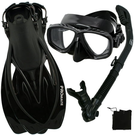 Snorkel Fins Mask Set for Snorkeling Scuba Diving, (Best Scuba Diving Gear Brand)