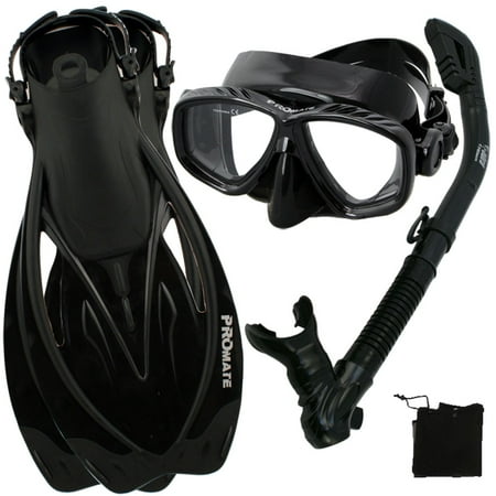 Snorkel Fins Mask Set for Snorkeling Scuba Diving, (Best Scuba Diving In Cancun)