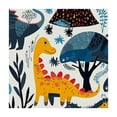 thumbnail image 4 of Acheng Dinosaur Tree Pattern Square Tablecloth Outdoor Fitted 100% Polyester Fiber 46*46, 4 of 8