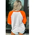 thumbnail image 2 of Women's Light Grey Thanksgiving Turkey Sequin Graphic Top – Casual Color Block Long Sleeve for Fall Celebrations - [ZhiHiMeRi] | XL, 2 of 7