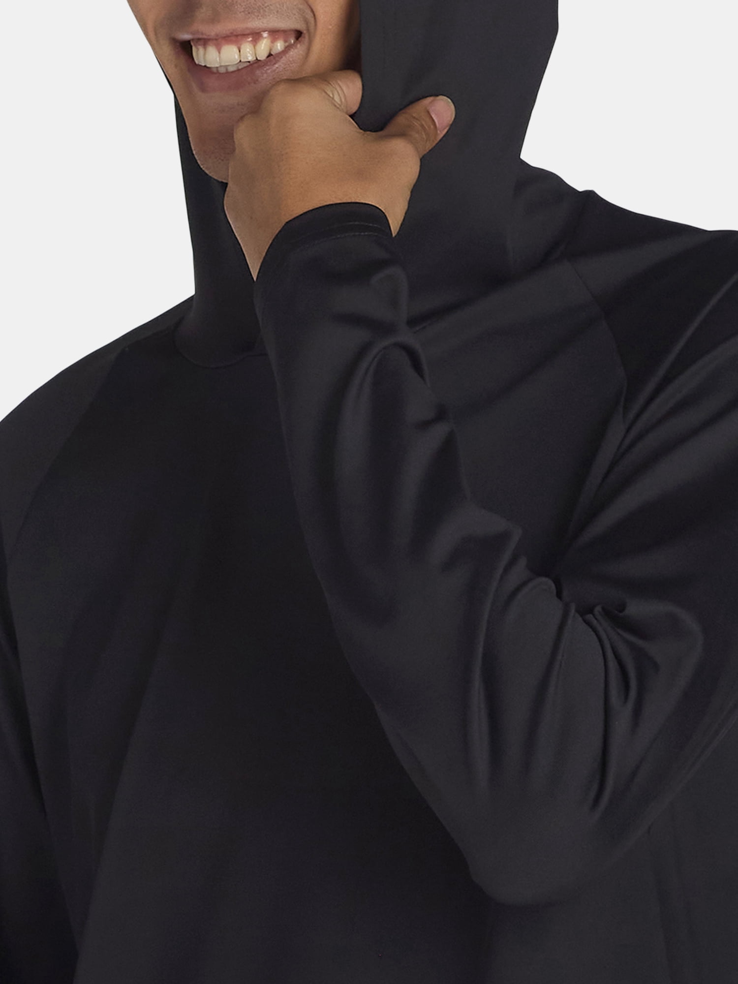 George Men's and Big Men's Hooded Sun Shirt with Long Sleeves, UPF 50+, Sizes S-3XL
