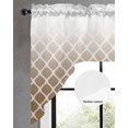 thumbnail image 2 of Brown Ombre Stripe Swag Valances for Windows, Small Curtains Drapes, Modern Abstract Art Gradient Striped Kitchen Window Curtains Over Sink Window Treatment Valance for Bedroom/Bathroom 56"x36", 2 of 5
