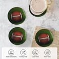 thumbnail image 5 of 3D American Football Drink Coasters,Ball Field Mug Coaster Mat Set 4 for Coffee Table Home Living Room Decor, 5 of 8