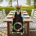 thumbnail image 4 of Table Runners 90 Inches Long Dress Scarves, Spring Botanical Farmhouse Coffee/Dining/Kitchen Table Runner for Living Room, Garden Birds Floral Leaves Brown Wood 13x90 Inch, 4 of 9