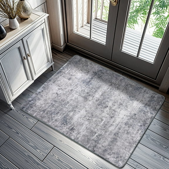 SONORO KATE 2'x3' Area Rugs for Door Entrance Entryway, Machine Washable Oriental Vintage Non Slip Soft Indoor Area Carpet, Gray/Blue