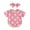 Pink, variant on Aojekbee Baby Girl 2Pcs Summer Outfits Short Sleeve Floral Leaf Print Romper with Headband Set Newborn Clothes