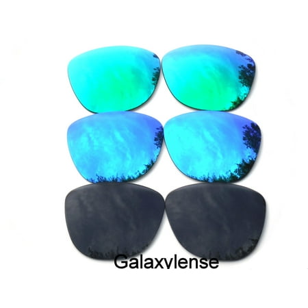 Galaxy Replacement Lenses for Oakley Frogskin Green, Ice Blue & Black