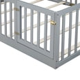 thumbnail image 5 of Sesslife Full Size Floor Bed with High Fence & Door, Wood Toddler Bed with Salts and 21.5” Safety Guardrails, Montessori Floor Bed, Full Bed Frame for Kids Boys Girls, No Box Spring Needed, Grey, 5 of 9