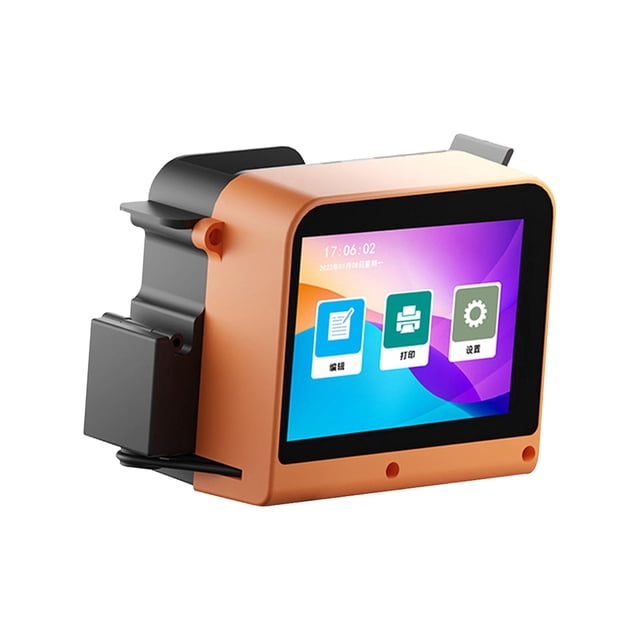 Mini impresora de inyección de tinta portátil, máquina de codificación doméstica, cartucho de tinta de secado rápido para contador de etiquetas, Naranja