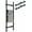 Black, variant on 57in Wall Mounted Wooden Blanket Ladder Living Room Decorative Farmhouse Quilt Display Holder Rustic Wood Towel Rack for Bathroom, Black