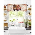 thumbnail image 6 of Valances for Windows Thanksgiving Red Truck Rod Pocket Cafe Window Treatments Valance Curtains for Kitchen Bathroom Laundry Basement Windows 54"x18", 6 of 6