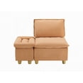 thumbnail image 5 of Modern Simple Flannel Single Sofa 44.29-inch with Storage & Cup Holders, 5 of 6