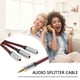 thumbnail image 5 of Divisor de auriculares, cable divisor de sonido a 3 de 3,5 mm chapado en oro, de micrófono + de auriculares +, 5 of 7