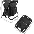thumbnail image 3 of Tabouret de Sac à Dos Pliant Portable avec Compartiment Réfrigérant, Noir, 3 of 6
