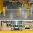 thumbnail image 4 of 2Pack 4.5 x 36 inch Safety Bollard, Yellow Safety Steel Bollard Post with 8 Anchor Bolts, for Traffic Control, Driveway Barrier, Parking Pole, 4 of 7