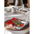 thumbnail image 6 of Red Christmas Snowman Cloth Napkins Set of 8 Reusable Dinner Napkins, Winter Snowflake Green Xmas Tree Cocktail Napkin Washable Table Napkins for Wedding/Holiday Party/Baby Shower 20"x20", 6 of 7