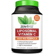 Zenwise Vitamin C Liposomal Ascorbic Acid  1000 MG of Organic Highly Bio Available Vitamin C for Immune Health, Natural Energy Boost, and Skin Care Support - 3 Month Supply - 180 Capsules