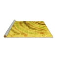 thumbnail image 2 of Ahgly Company Machine Washable Indoor Square Abstract Yellow Contemporary Area Rugs, 8' Square, 2 of 4