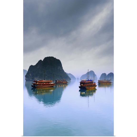Great BIG Canvas | Rolled Carson Ganci Poster Print entitled Halong Bay, Vietnam