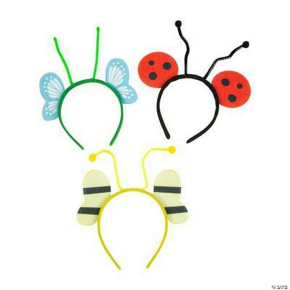 Fun Express Insect Headbands - Colorful and Fun Birthday Party Apparel Accessories for Kids - Perfect for Party Favors Dress-Up and Themed Celebrations Outdoor Play and Fun Activities - 12 Pieces