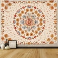 thumbnail image 3 of Gojian Boho Floral Mandala Tapestry Wall Hanging Pink Bohemian Flower Medallion Tapestry Aesthetic Watercolor Hippie Indian Small Tapestries for Bedroom Living Room Dorm Decor, 3 of 6