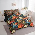 thumbnail image 3 of Manfei Hippie Mushroom Twin Bedding Sets 7pcs, Botanical Plant Theme Bedding Comforter Set, Green Leaves Sheet Sets, Breathable Home Decor, 3 of 8