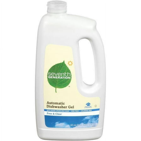 Seventh Generation Natural Automatic Dishwasher Gel, Free and Clear/Unscented, 42 oz Bottle, 6/Carton (22170CT)