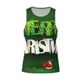 thumbnail image 4 of Fotbe Merry Christmas Pattern Men's Quick Dry Workout Tank Top Gym Muscle Tee Fitness Bodybuilding Sleeveless T Shirt Breathable Workout Shirt-XX-Large, 4 of 9