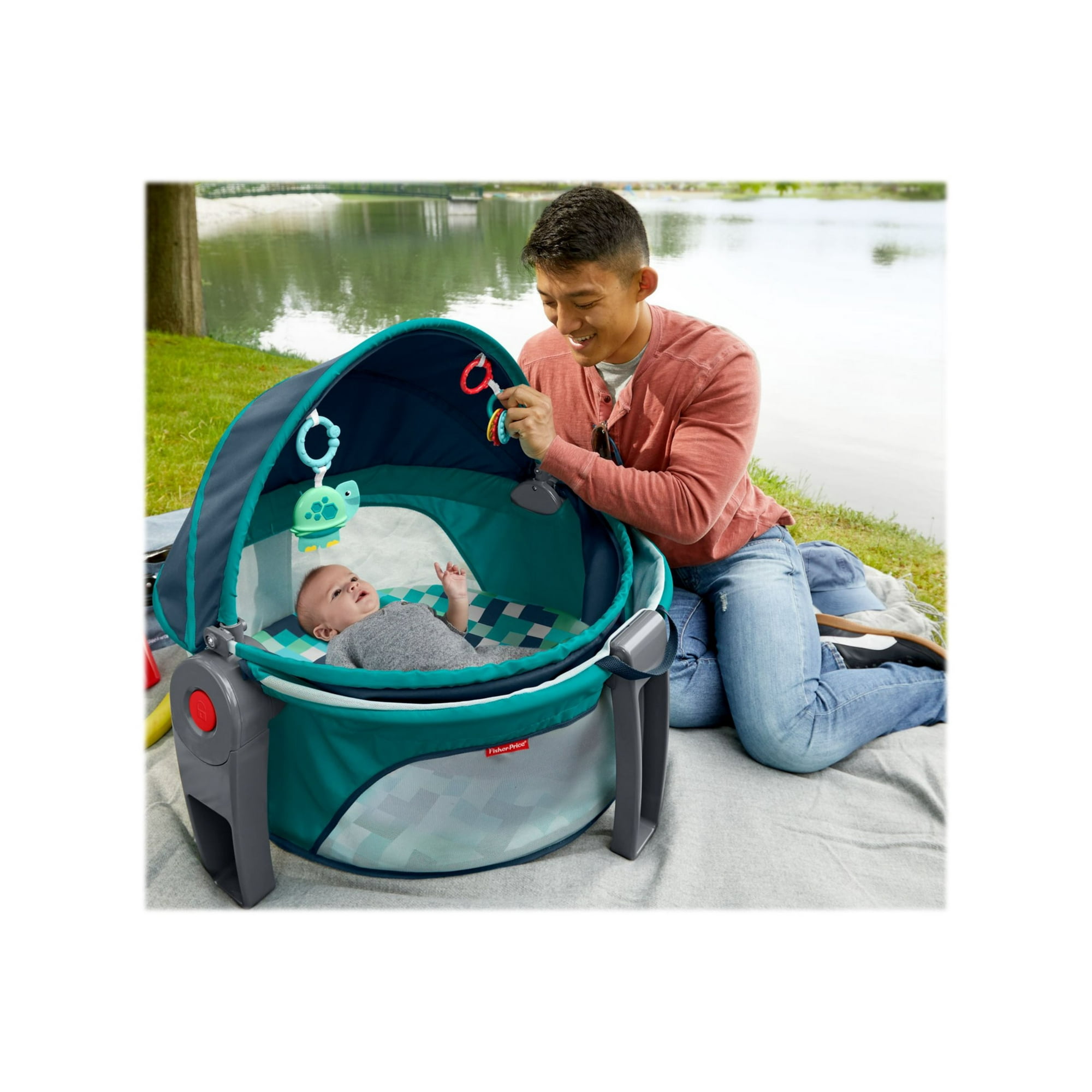 Fisher-Price On-the-Go Baby Dome Playpen foldable