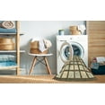 thumbnail image 2 of Ahgly Tapis Rectangulaire Abstrait Marron Or Lavable en Machine, 5 Pieds x 7 Pieds, 2 of 7