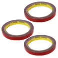 thumbnail image 1 of 3X Strong Permanent Double Sided Super Sticky Foam Tape Roll For Vehicle Car, Red 12MMx3M, 1 of 5