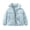 Blue, variant on Girls Winter Coat, Kids Windbreaker Jacket, Solid Color Quilted Puffer Bomber Jacket Stand Collar Zip Up Winter Coat Outerwear Blue 2-3 Years Blue 2-3 Years
