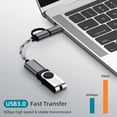 thumbnail image 2 of 2X Cable USB OTG 2 en 1 Tipo C / Micro-USB una USB 3.0 Adaptador Cable de Transferencia de Datos de DiseñO para TeléFono Andriod (Gris), 2 of 5