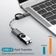 thumbnail image 2 of 2X Cable USB OTG 2 en 1 Tipo C / Micro-USB una USB 3.0 Adaptador Cable de Transferencia de Datos de DiseñO para TeléFono Andriod (Gris), 2 of 7