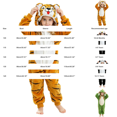 thumbnail image 3 of Coerni Girls Animal Onesie Soft Fleece Hooded Romper Cute Cartoon Bear/Panda/Tiger/Penguin Kids Fall Winter Warm Bodysuit Halloween Dress Up, 3 of 6