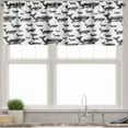 thumbnail image 3 of Ambesonne Sealife Valance & Curtain, Hand Drawn Big Whales, 55"x36", Black and White, 3 of 6