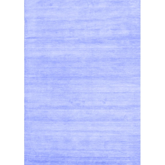 Ahgly Company Indoor Rectangle Solid Blue Modern Area Rugs, 3' x 5'