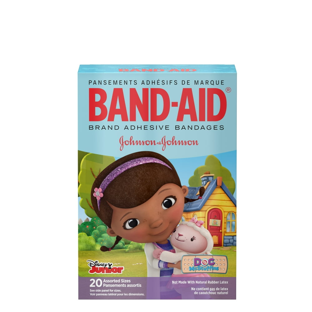 BandAid Brand Adhesive Bandages, Doc McStuffins Assorted Sizes 20 ct