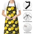 thumbnail image 6 of Lsque Geometric Pattern with Bee Waterproof Apron Chef Aprons for Men Heavy Duty Chemical Work Apron Extra Long Grilling Aprons with Adjustable Bib Apron, 6 of 9