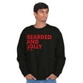 thumbnail image 4 of Xmas Bearded and Jolly Hashtag Santa Men's Crewneck Sweatshirt Brisco Brands S, 4 of 6