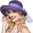 thumbnail image 3 of Women Floppy Sun Hats Fashionable Summer Wide Brim Cap BeachStraw Hat UV Protect UPF50 Travel Packable Beach Island, 3 of 5