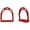Red, variant on Horse Riding Saddle English Iron Stirrups 4-3/4" Wide Red 51114R
