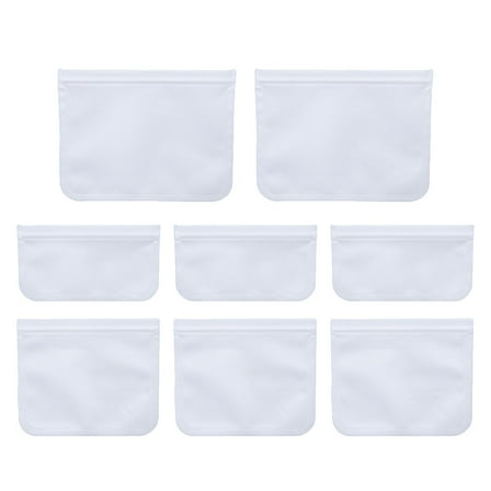 8pcs Reusable Freezer Bags for Food Storage