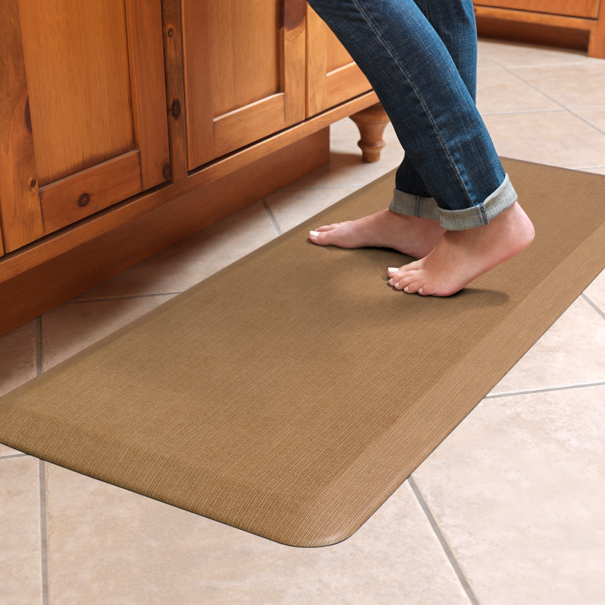 NewLife by GelPro Anti-Fatigue Designer Comfort Kitchen Floor Mat 20"x48” Lea... 