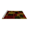 thumbnail image 2 of Ahgly Company Machine Washable Indoor Square Patchwork Yellow Transitional Area Rugs, 6' Square, 2 of 4